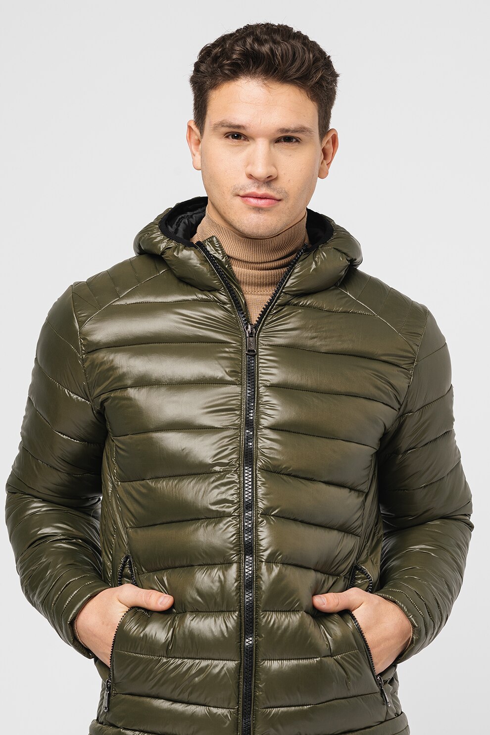 Geo Norway, Geaca usoara cu gluga Abou, Verde padure, M eMAG.ro