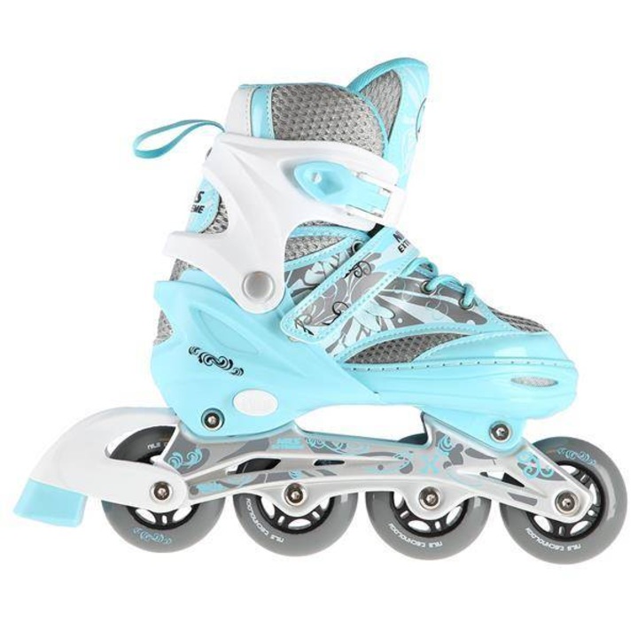 Patine reglabile Nils Extreme, NA10602, Albastru/Alb, M, 35-38