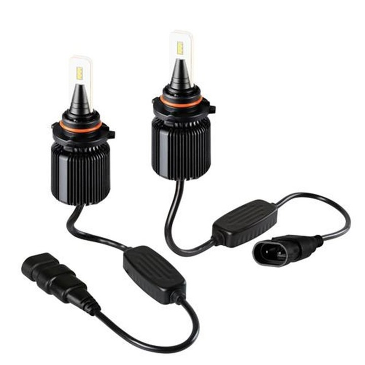 Set 2 becuri led, M-Tech, H10/HB3, 9-32V, P20d, 6.500K, 4.000lm, 20W, Alb