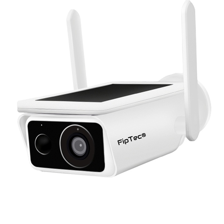 FipTec LS02 Pro napelemes intelligens kamera, WiFi, 3 MP 2048x1536p FullHD+, vízálló, éjszakai látás, riasztó és telefonos értesítések vezérléssel Android és iOS rendszerhez