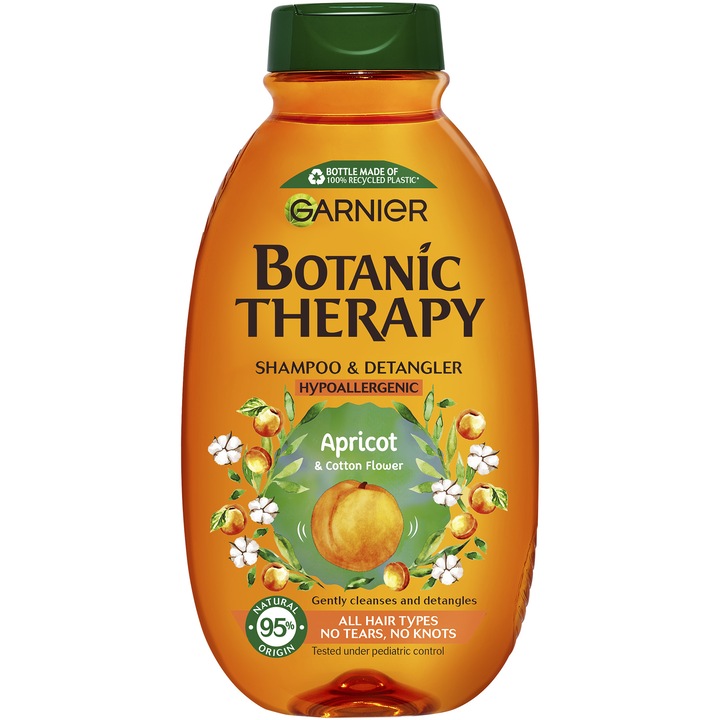Sampon 2-in-1 pentru copii Garnier Botanic Therapy Kids Apricot cu ulei organic de caise, 250ml