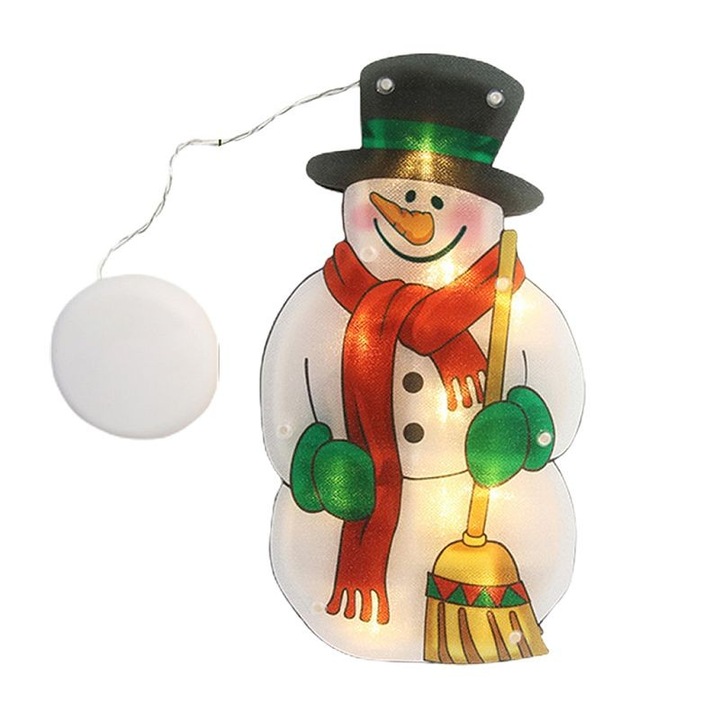 Фигурка на снежен човек, със светодиоди, захранване с батерии, Masterled