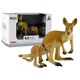 Set 2 figurine, Lean Toys, Cangur cu pui, Maro