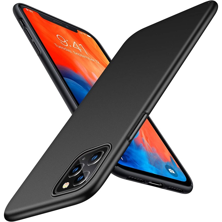 Husa pentru iPhone 11 Pro Max, Torras, Plastic, Negru