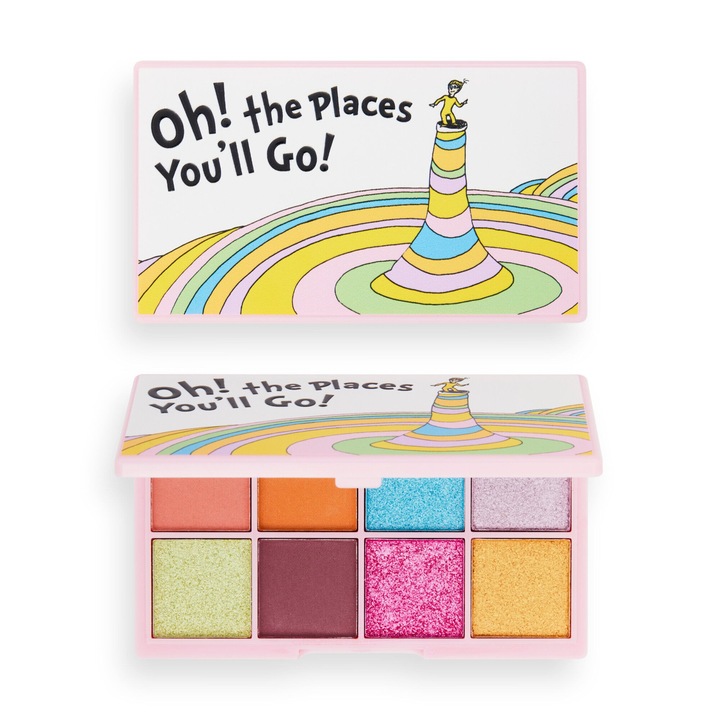 Палитра сенки за очи, REVOLUTION, Dr.Seuss, Oh, The Places You'll Go!, 8 нюанса, многоцветни