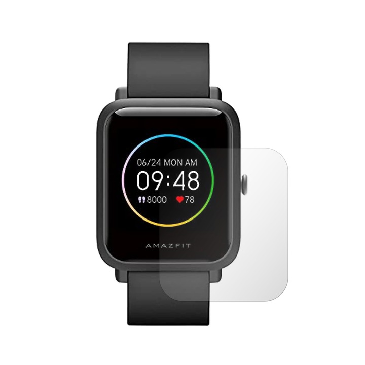 2X iSkinz képernyővédő fólia készlet Xiaomi Amazfit BIP S Lite-hez, láthatatlan Skinz matt, matt szilikon ujjlenyomat-gátló, reflexiós, tapadó és rugalmas