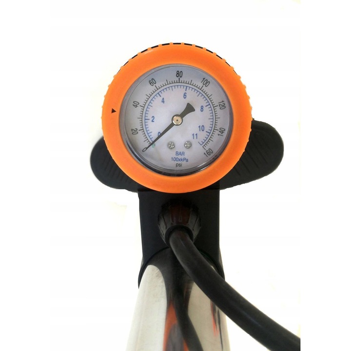 Szivattyú golyók felfújásához nyomásmérővel, Yakima, 60 cm, fekete/narancs