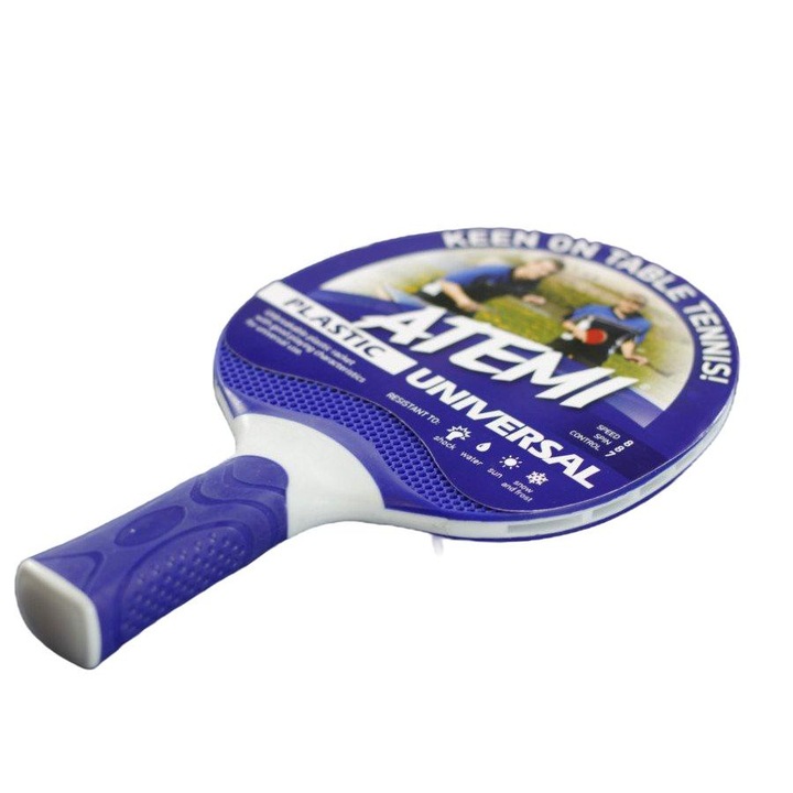 Asztalitenisz lapát, Atemi, műanyag, kék/piros