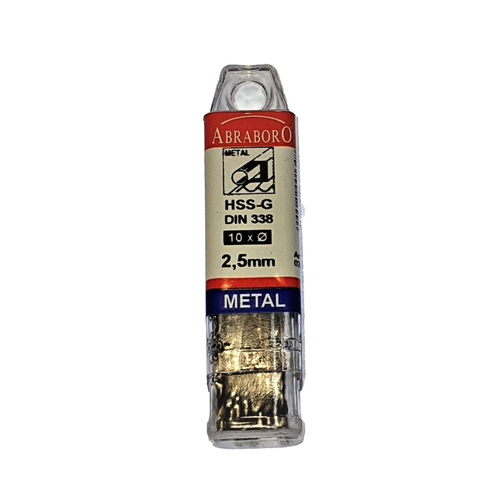 Burghiu pentru metal HSS-G D 2.5 mm, 10 buc