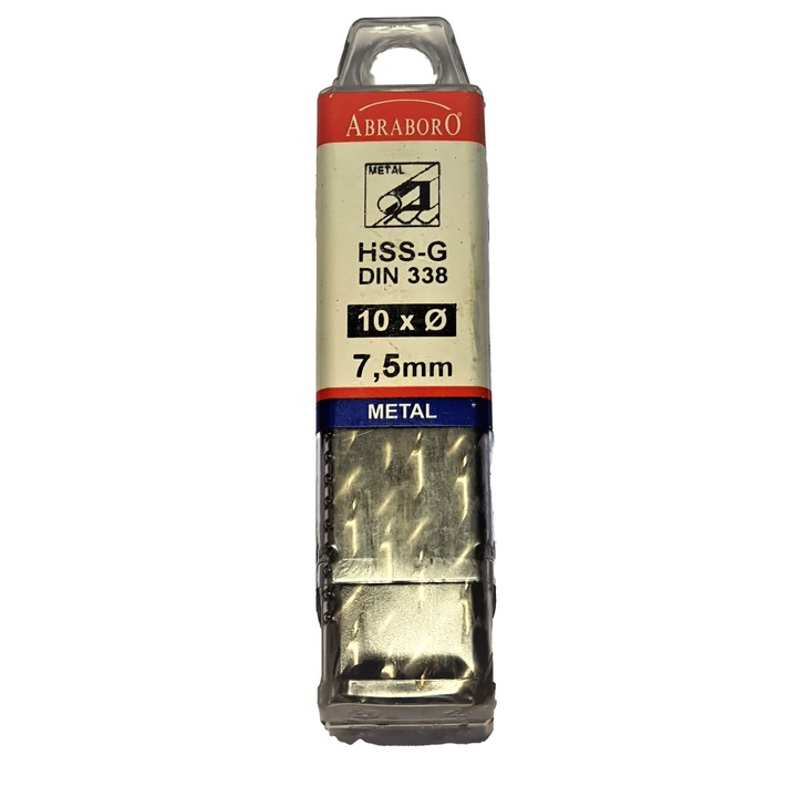 Burghiu pentru metal HSS-G D 7.5 mm, 10 buc
