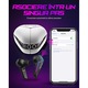 Casti gaming bluetooth ROTTER®, Wireless audio, Fara Fir, Afisaj Digital, Bluetooth 5.3, Anulare Zgomot, Autonomie 35 ore, Control tactil/touch, Rezistente la apa, Latenta scazuta 50 ms, Microfon HD, 8 Culori RGB, Compatibilitate universala, Alb