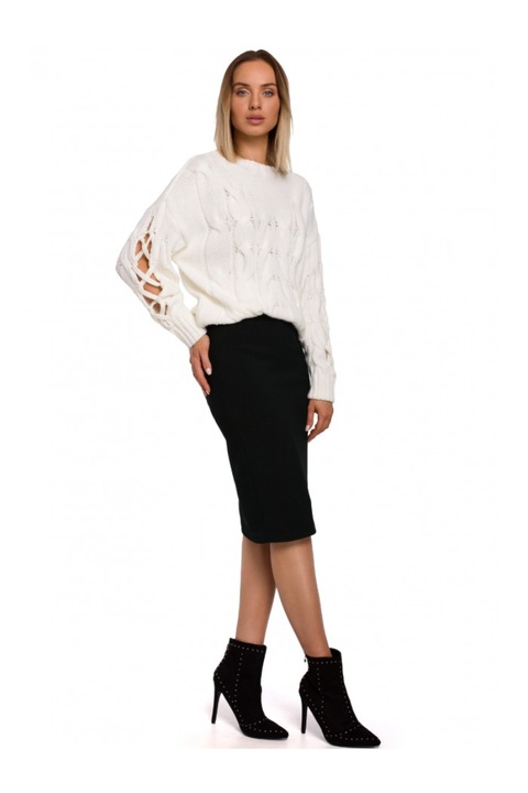 Pulover cu maneci despicate MOE. Acril. Poliamida. Ecru. L-XL