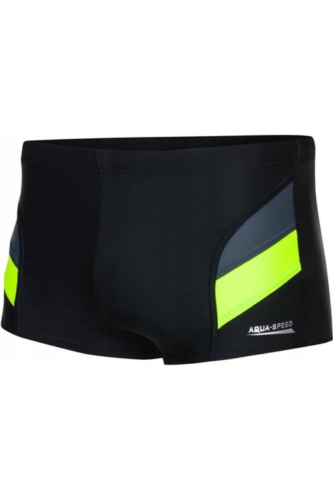 Férfi úszónadrág, Aqua Speed, Lycra, Fekete/Neonzöld, 2XL