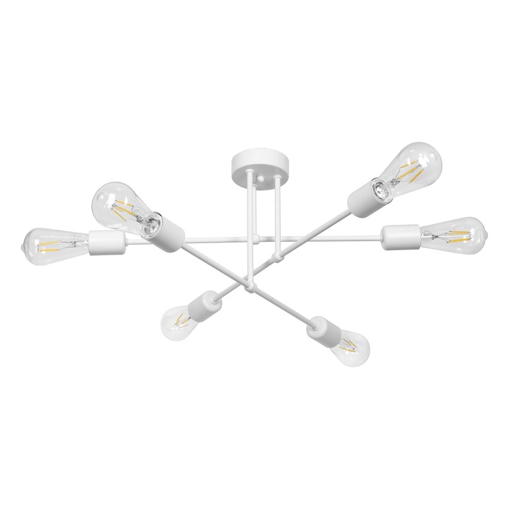 Candelabru Lightstyle Kompas, 6xE27, Alb