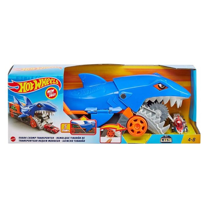 Количка за игра Hot Wheels, Shark Truck, Mattel