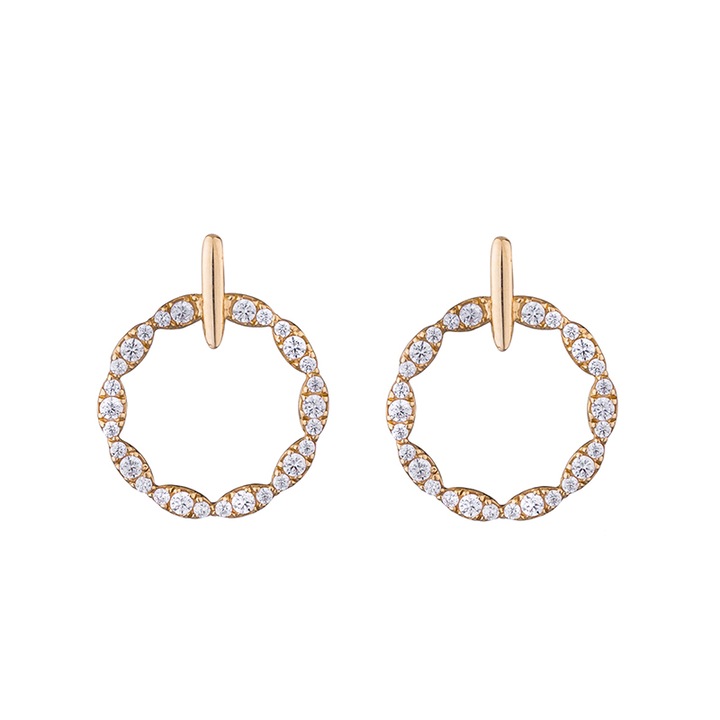 Обеци Swan Pearls BU020E, Злато 14К