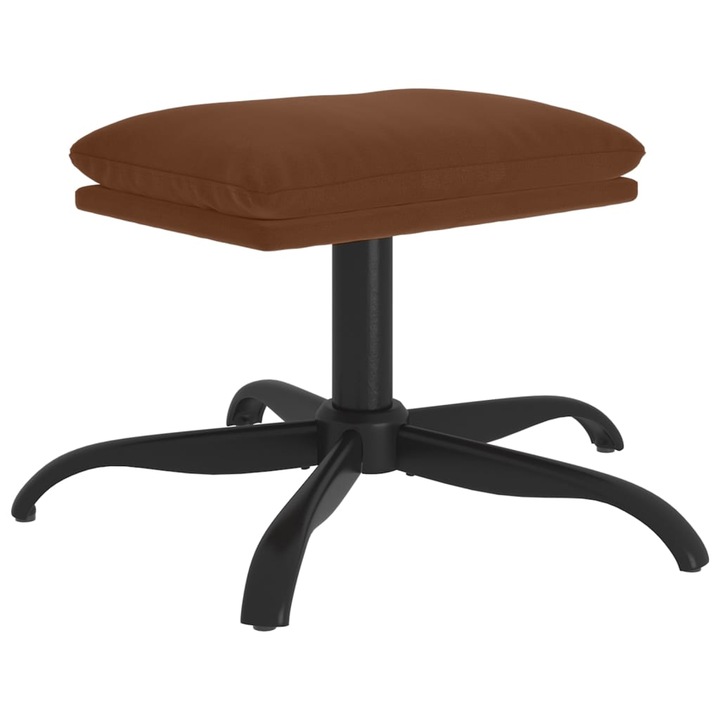 Taburet vidaXL, maro, 60x60x36 cm, microfibra, 3.65 kg