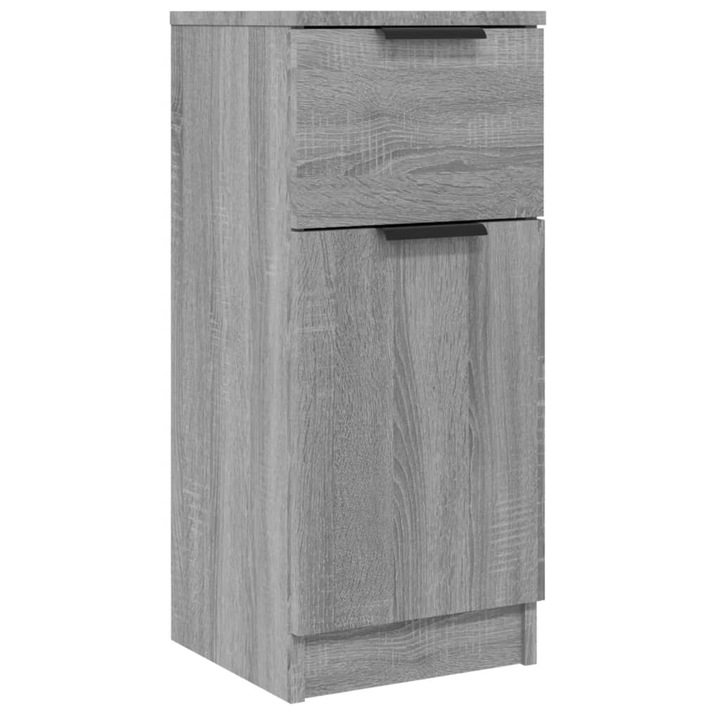Servanta vidaXL, sonoma gri, 30 x 30 x 70 cm, lemn prelucrat, 817002