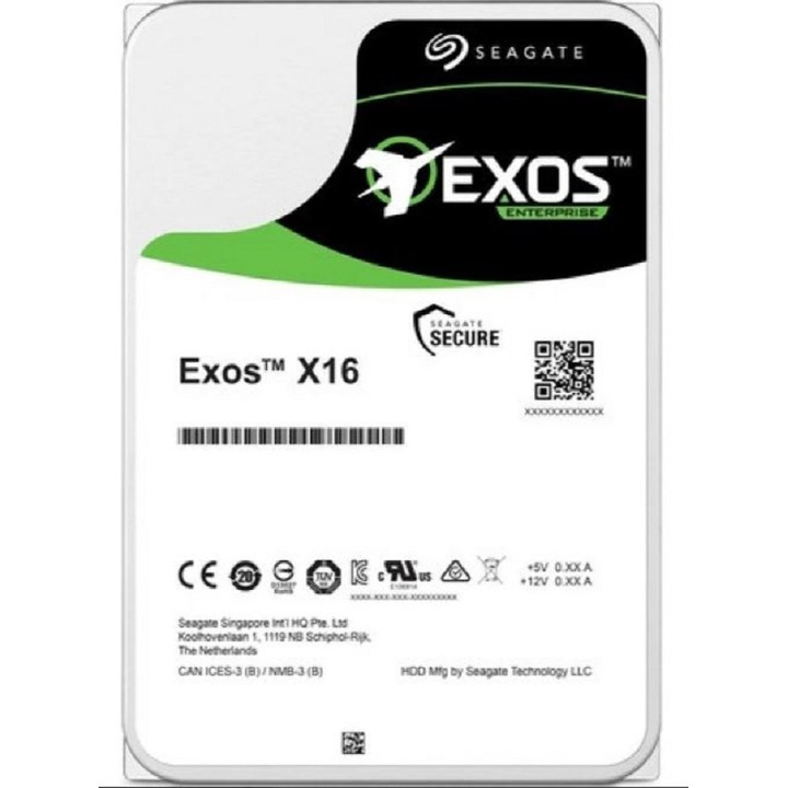 Hard Disk Server Seagate Exos X16, 10TB, SAS, 7200RPM, 3.5 inch, 256MB Cache