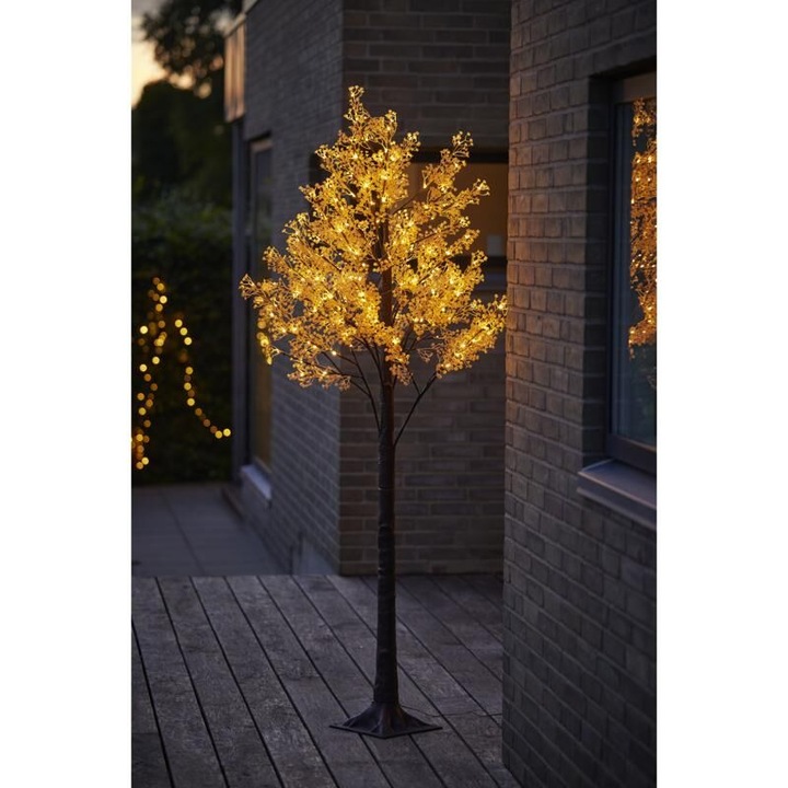 Pom luminos 200 CM, 208 LED, lumina calda, pentru exterior si interior