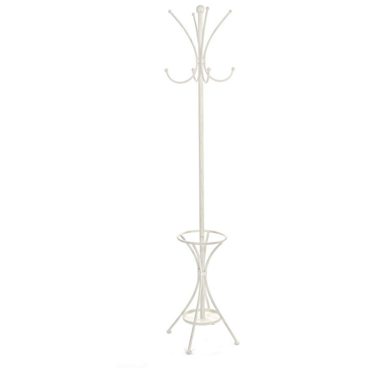 Vintage fehér acél padlófogas Charlotte 27x27x174 cm