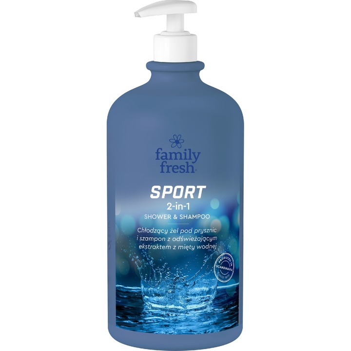 Tusfürdő 2in1 Sport, Family Fresh, 1000ml