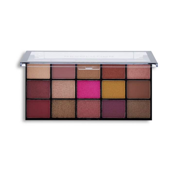 Paleta fard de pleoape, REVOLUTION, Reloaded Prestige, 15 Nuante, Multicolor