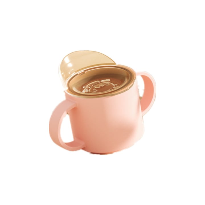 Cana Eco Trainer, cu manere, forma ergonomica, fara BPA, 150 ml, 6 luni+, roz