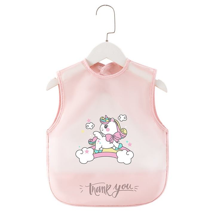OEM partedli, vízálló, PVC, Unicorn, 0-2 év, 40 cm, fehér/rózsaszín
