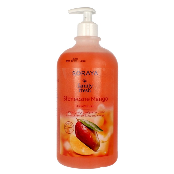 Frissítő tusfürdő, Soraya, Mango kivonat, 1000ml