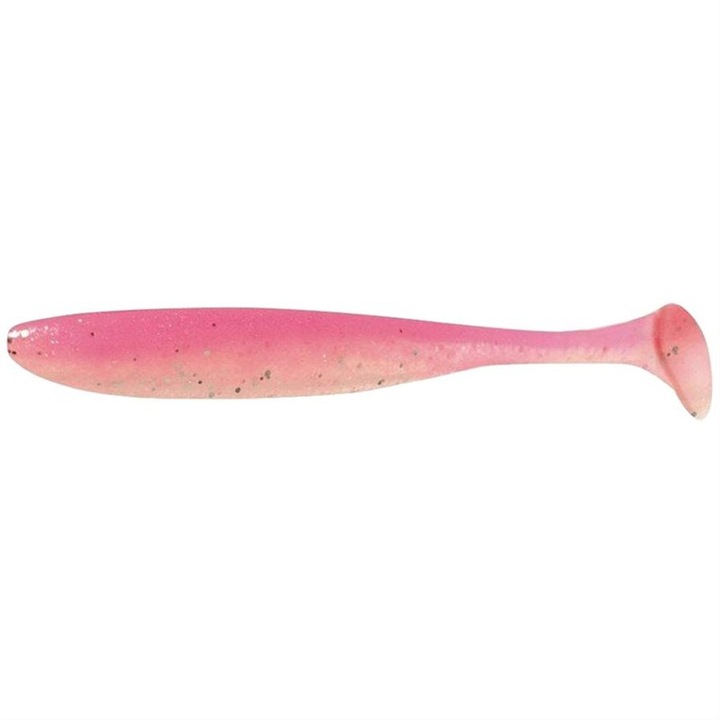 Set 7buc shad Keitech Easy Shiner 8.9cm Pink Silver Glow EA10, pentru pescuit la biban, salau sau stiuca