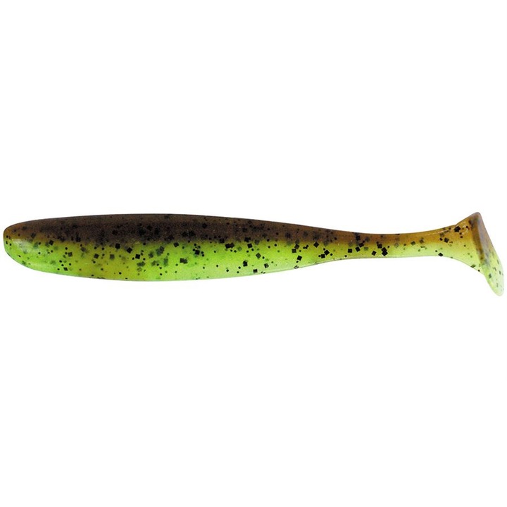 12 db-os készlet Keitech Easy Shiner 5cm Green Pumpkin Chartreuse 401, süllőhöz vagy tiszta horgászathoz