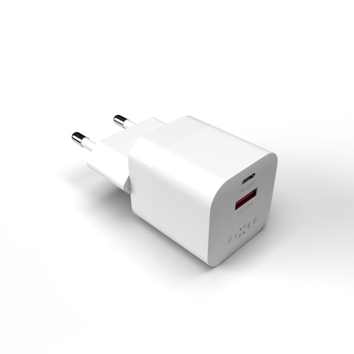 Мини USB-C/USB зарядно устройство за пътуване FIXED, 20 W, Бял - eMAG.bg