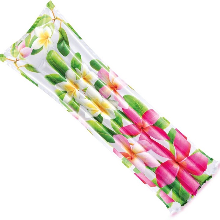 Intex felfújható matrac, Modell - Virágok, 183x69cm, PVC, Többszínű