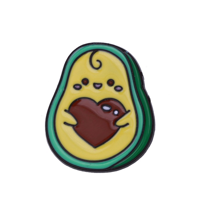 Martisor Brosa Avocado Inimioara