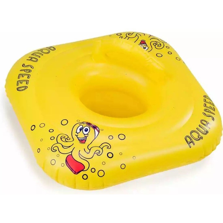 Babaágy Aqua-Speed, Octopus, 64cm, PVC, Sárga