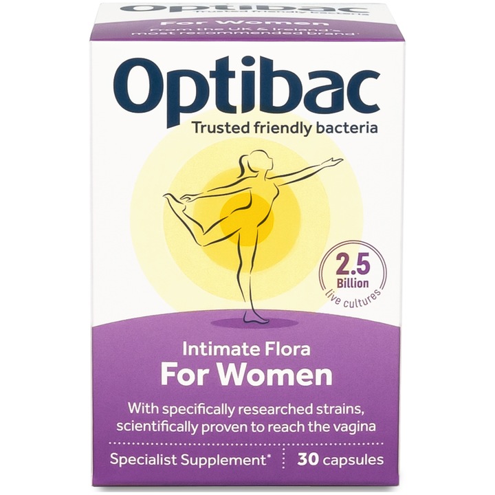 Probiotic pentru flora vaginala, infectii vaginale, 30 capsule, Optibac