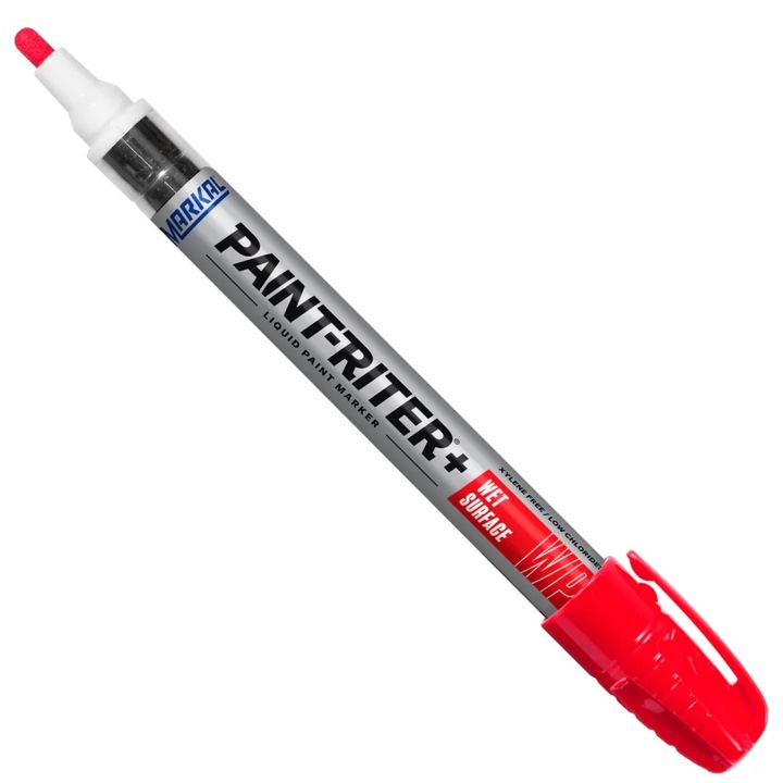 Set 12 bucati Marker vopsea Paint Riter pentru suprafete umede, rosu