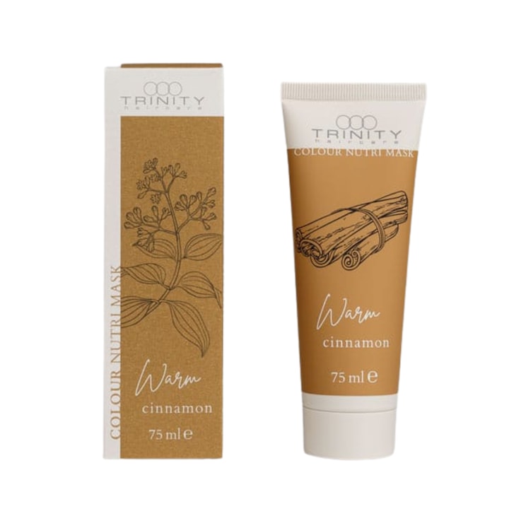 Masca nuantatoare pentru par Nutri Trinity Haircare, Cinnamon Scortisoara, 75 ml