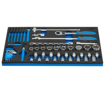 Set de scule in suport SOS marca Unior compus din 60 de piese Set de scule in suport SOS marca Unior compus din 60 de piese