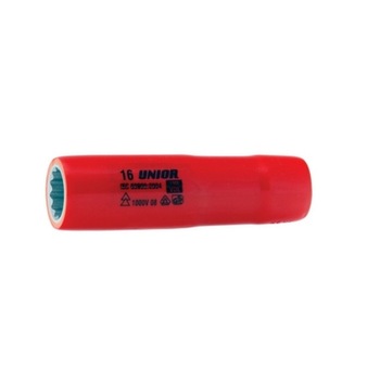 Cap cheie tubulara izolata la 1000 V, marca Unior varianta lunga 1/2 Cap cheie tubulara izolata la 1000 V, marca Unior varianta lunga 1/2