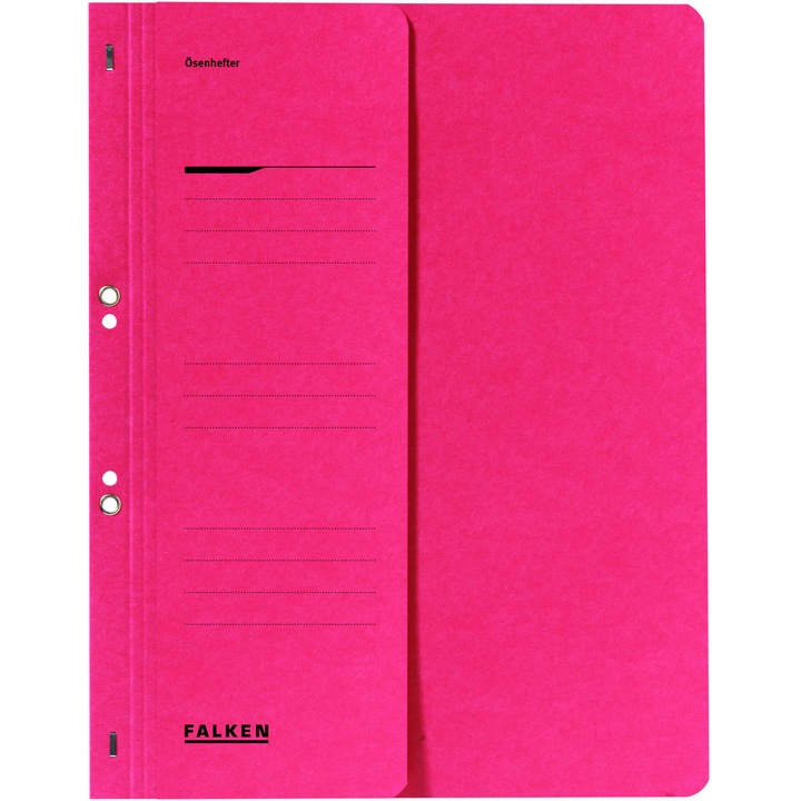 Папка Falken, червена, телбод с 1/2 дупки, A4, 250g/m2, картон