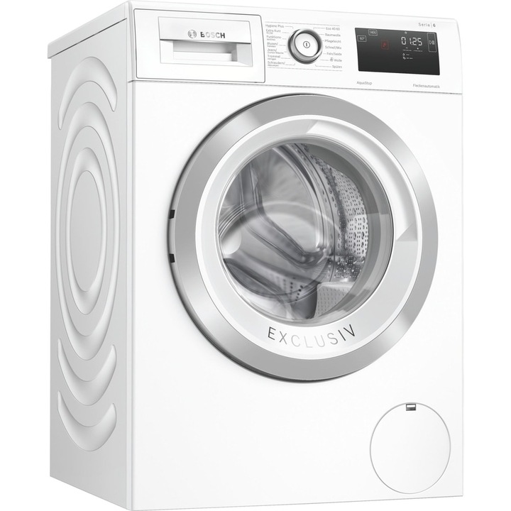 Masina de spalat rufe frontala BOSCH Serie 6 WAU28R92, 9 kg, clasa A, 1400 rpm, alb