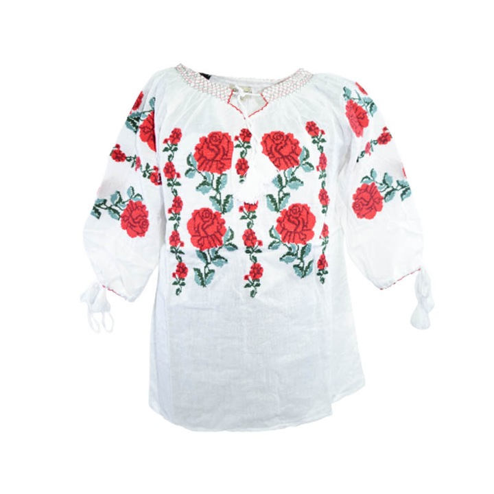 Bluza tip ie 3/4 pentru fete Mini Junior MRI-14-122-128, Alb 87462