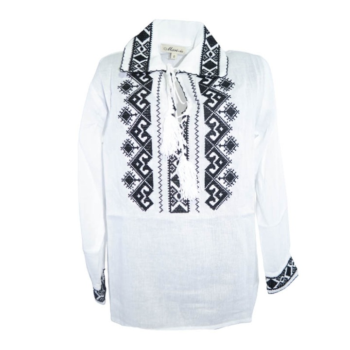 Bluza tip ie cu maneca lunga pentru baieti Mini Junior MRI-20-98-104, Alb 87516