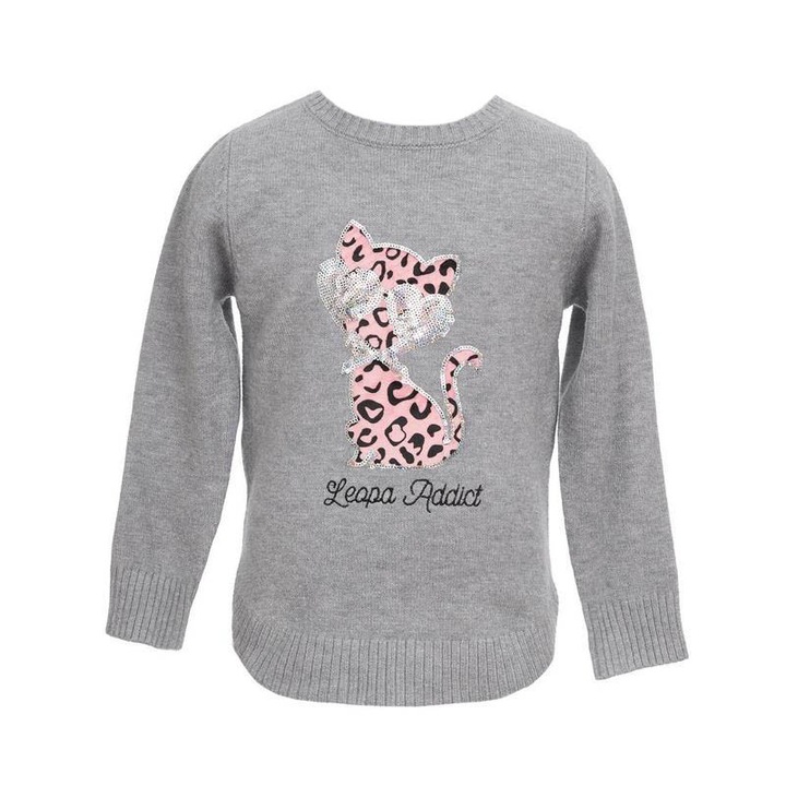 Hosszú ujjú blúz lányoknak Denim Collection B19299-G-104, szürke 87640