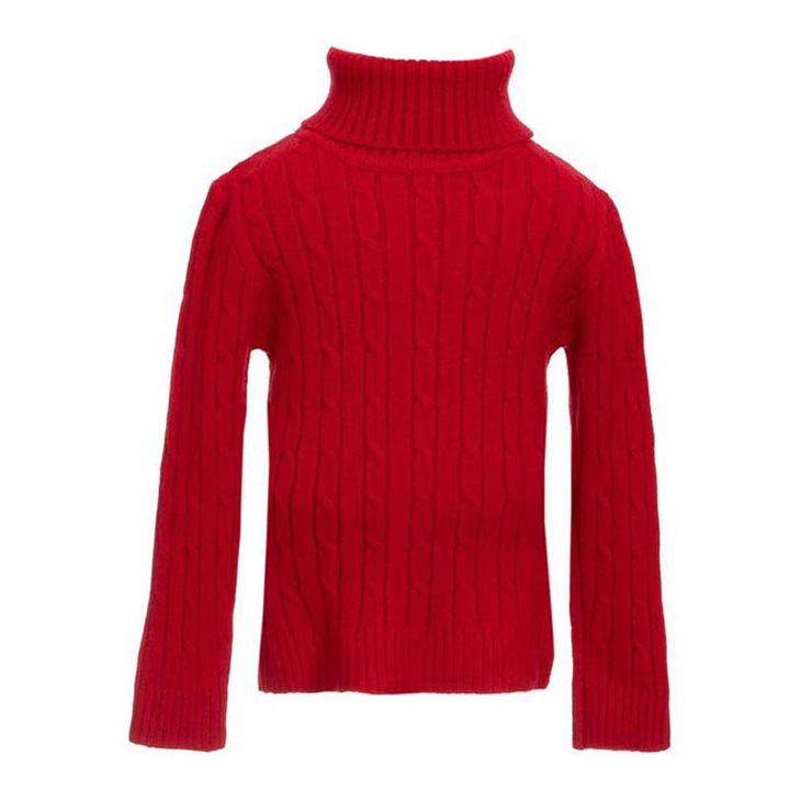 Bluza cu maneca lunga si guler inalt pentru baieti Urchin Rosu