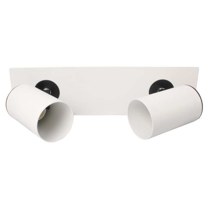 Lampa de tavan Grundig pentru 2 becuri GU10, 29cm, alb/negru