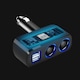 Adaptor Priza Auto, 120W, 2 x Soclu Auto, 2 x USB, Rotire 90°, 12/24V, Indicator LED