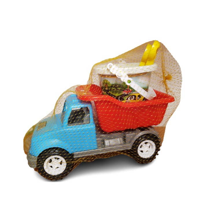 Ahelos teherautó, Vödörrel és lapáttal, Műanyag